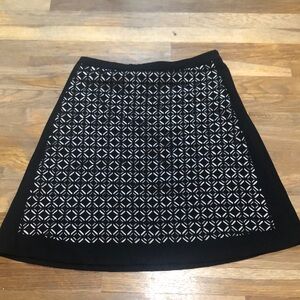White House Black Market geometric cut out skirt
